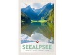 Vianmo Insegna In Legno 30X20 Cm Seealpsee Schweiz WäLder Natur