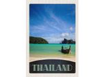 Vianmo Insegna In Legno 30X20 Cm Thailand Meer Boot Gebirge Himmel