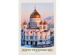 Vianmo Insegna In Legno 30X20 Cm Saint Petersburg Kirche Goldener Dach
