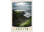 Vianmo Insegna In Legno 30X20 Cm Irland Europa Wiese Gebirge Meer Natur