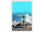 Vianmo Insegna In Legno 30X20 Cm Ostseebad WarnemüDe Leuchtturm Strand