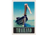 Vianmo Insegna In Legno 30X20 Cm Thailand Meer Blaues Meer Boot Natur