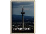 Vianmo Insegna Di Latta 40X30 Cm Frankfurt Europaturm Ausblick