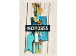 Vianmo Insegna In Legno 30X20 Cm Nordsee AnhäNger Fisch