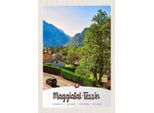 Vianmo Insegna In Legno 30X20 Cm Maggiatal-Tessin Schweiz Stadt Gebirge