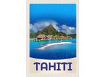Vianmo Insegna In Legno 30X20 Cm Tahiti Insel Amerika Sonne