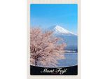 Vianmo Insegna In Legno 30X20 Cm Mont Fuji Japan Asien Gebirge Baum