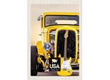 Vianmo Insegna In Legno 30X20 Cm Amerika Oldtimer Gelb Auto Gitarre