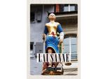 Vianmo Insegna In Legno 30X20 Cm Lausanne Schweiz Skulptur Frau Waage