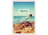 Vianmo Insegna In Legno 30X20 Cm Nordsee Strand Meer Flaschenpost