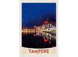 Vianmo Insegna In Legno 30X20 Cm Tampere Finnland Europa Stadt Abend
