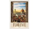 Vianmo Insegna In Legno 30X20 Cm Florence Altstadt Kirche Architektur