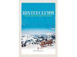 Vianmo Insegna In Legno 30X20 Cm ÖSterreich Gebirge Schnee Bank Winter