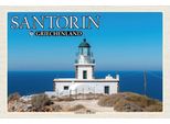 Vianmo Insegna In Legno 12X18 Cm Santorin Griechenland Leuchtturm Akrotiri