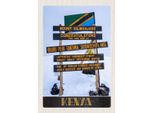Vianmo Insegna In Legno 30X20 Cm Kenia Afrika Mount Kilimanjaro 5895 M