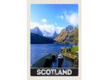 Vianmo Insegna In Legno 30X20 Cm Schottland Insel Gebirge Schnee Trip