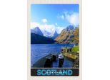 Vianmo Insegna In Legno 30X20 Cm Schottland Insel Gebirge Schnee Trip