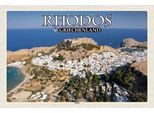 Vianmo Insegna In Legno 12X18 Cm Rhodos Griechenland Lindos Stadt Meer