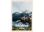 Vianmo Insegna In Legno 30X20 Cm Hallstattersee Berge Schiff Boot Berg
