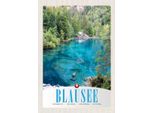 Vianmo Insegna In Legno 30X20 Cm Blausee Schweiz Natur Wald Gebirge
