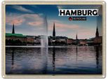 Vianmo Insegna Di Latta 30X40 Cm Hamburg Alster Blick Auf Fluss
