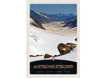Vianmo Insegna In Legno 30X20 Cm Aletschgletsch Schweiz Schnee Natur