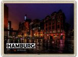 Vianmo Insegna Di Latta 30X40 Cm Hamburg Altona Stadt Nacht