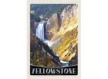 Vianmo Insegna In Legno 30X20 Cm Yellowstone Wasserfall Fluss Natur