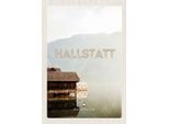Vianmo Insegna In Legno 30X20 Cm Hallstatt ÖSterreich See Berge Boot