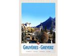 Vianmo Insegna In Legno 30X20 Cm Gruyeres Greyerz Schweiz Winterzeit