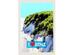 Vianmo Insegna In Legno 30X20 Cm Binz Deutschland Natur Strand WäLder