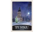 Vianmo Insegna In Legno 30X20 Cm Turku Finnland Kirche Schnee Winter