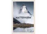 Vianmo Insegna In Legno 30X20 Cm Matterhorn Schweiz Wanderung Berg