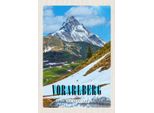 Vianmo Insegna In Legno 30X20 Cm Vorarlberg Schnee Winterzeit Gebirge