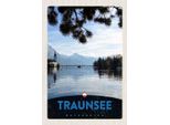 Vianmo Insegna In Legno 30X20 Cm Traunsee ÖSterreich Natur Gebirge