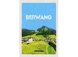 Vianmo Insegna In Legno 30X20 Cm Berwang ÖSterreich Weide Gebirge Natur