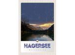 Vianmo Insegna In Legno 30X20 Cm Hagersee ÖSterreich Europa See Wald