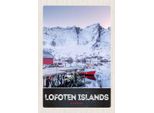Vianmo Insegna In Legno 30X20 Cm Lofoten Island Norwegen Winter Schnee