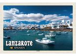 Vianmo Insegna In Legno 12X18 Cm Lanzarote Spanien Arrecife Stadt Meer