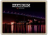 Vianmo Insegna Di Latta 30X40 Cm Hamburg KöHlbrandbrüCke Nacht