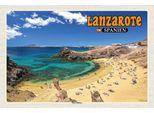 Vianmo Insegna In Legno 12X18 Cm Lanzarote Spanien Playa Blanca Strand Meer
