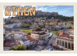 Vianmo Insegna In Legno 12X18 Cm Athen Griechenland Monastiraki