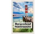 Vianmo Insegna In Legno 30X20 Cm Purgenland Podersdorf Leuchtturm Meer