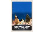 Vianmo Insegna In Legno 30X20 Cm Stuttgart Altstadt GebäUde Architektur