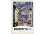 Vianmo Insegna In Legno 30X20 Cm Blick Auf Dubrovnik Kroatien Stadt