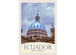 Vianmo Insegna In Legno 30X20 Cm Ecuador SüD Amerika Kirche Stadt