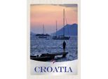 Vianmo Insegna In Legno 30X20 Cm Kroatien Yacht Meer Angeln Gebirge