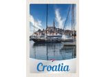 Vianmo Insegna In Legno 30X20 Cm Kroatien Yacht Stadt Meer