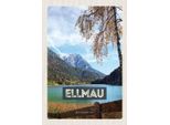 Vianmo Insegna In Legno 30X20 Cm Ellmau ÖSterreich Berge See Natur