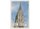 Vianmo Insegna In Legno 18X12 Cm New York Building Wolkenkratzer
